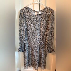 REISS Charlotte Burnout Ditzy Dress